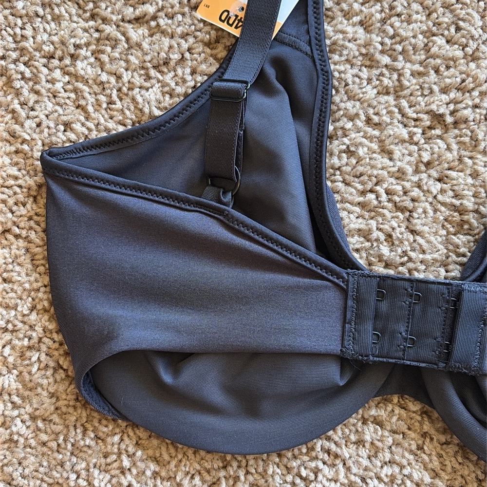 Lilyette by Bali Black Minimizer Plunge Into Comfort Keyhole Underwire Bra 34DD - Picture 9 of 12